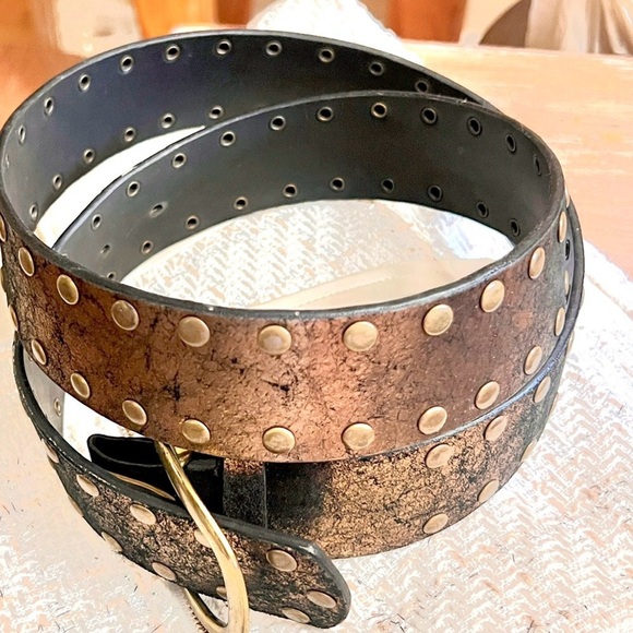 Via Spiga,Soft Italian Leather Belt,Metal Embellishments,Excellent Cond,Size L main image 5